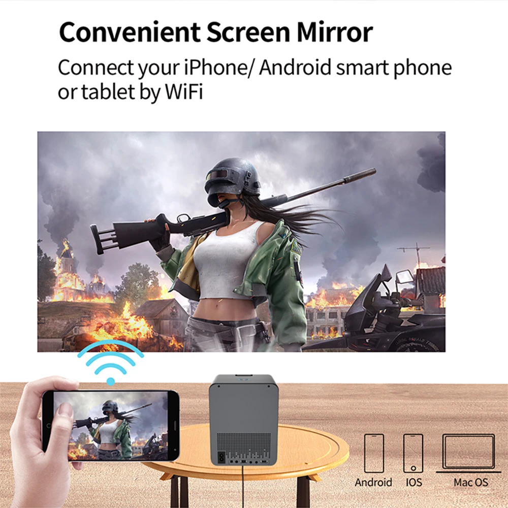 Topleo Oem 150 ANSI lumens Android Projector Mobile Phone Wifi Screen Share High Brightness 1080p Smart Lcd Projector