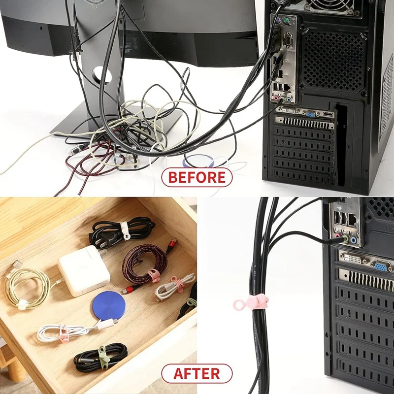 Cable Ties, Cable Management Organizer, Cable Ties, Cord Ties, Cord Organizers For Bundling And Fastening Cable Cords