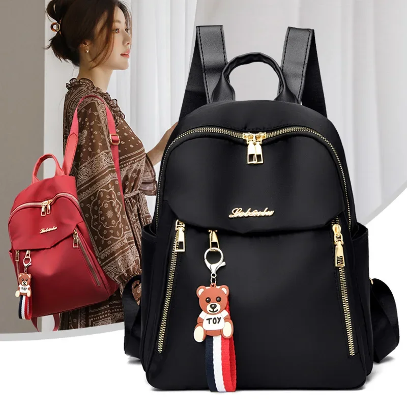 

Neutral style backpack made of Oxford cloth, double-shoulder bag, 2025 new model, suitable for both men and women, fashionable a