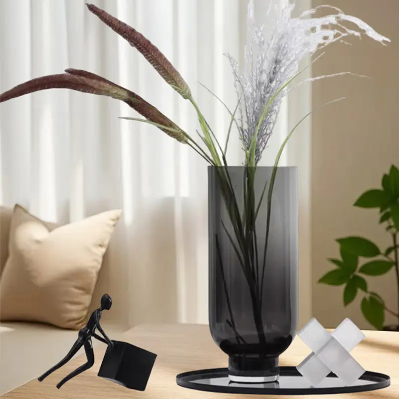 Bedroom Living Room Vases Pots Homestay Flowers Office Table Vases Simplicity Glass Home Decor Vaso MH40HP