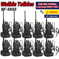 10PCS Baofeng BF-888S UHF Two-Way Radio Talkie Walperforated 400-470Mhz 16CH Proximity Agbare Transcsec Met