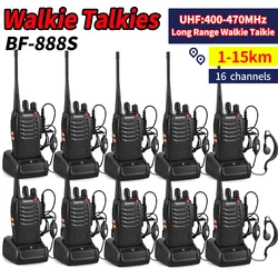 10PCS Baofeng 888S UHF Two-Way Radio Talkie Walperforated 400-470Mhz 16CH Proximity Agbare Transcsec Met
