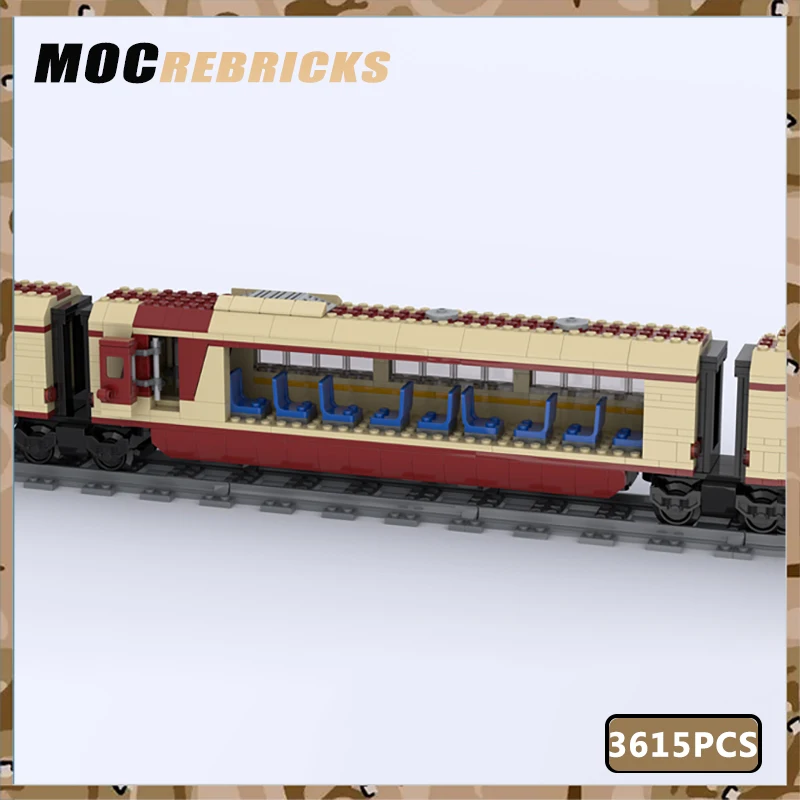 MOC Building Blocks City Express & Pike Spice Train Mini Scale Educational Bricks Creative Series Childrens Christmas Toys Gifts