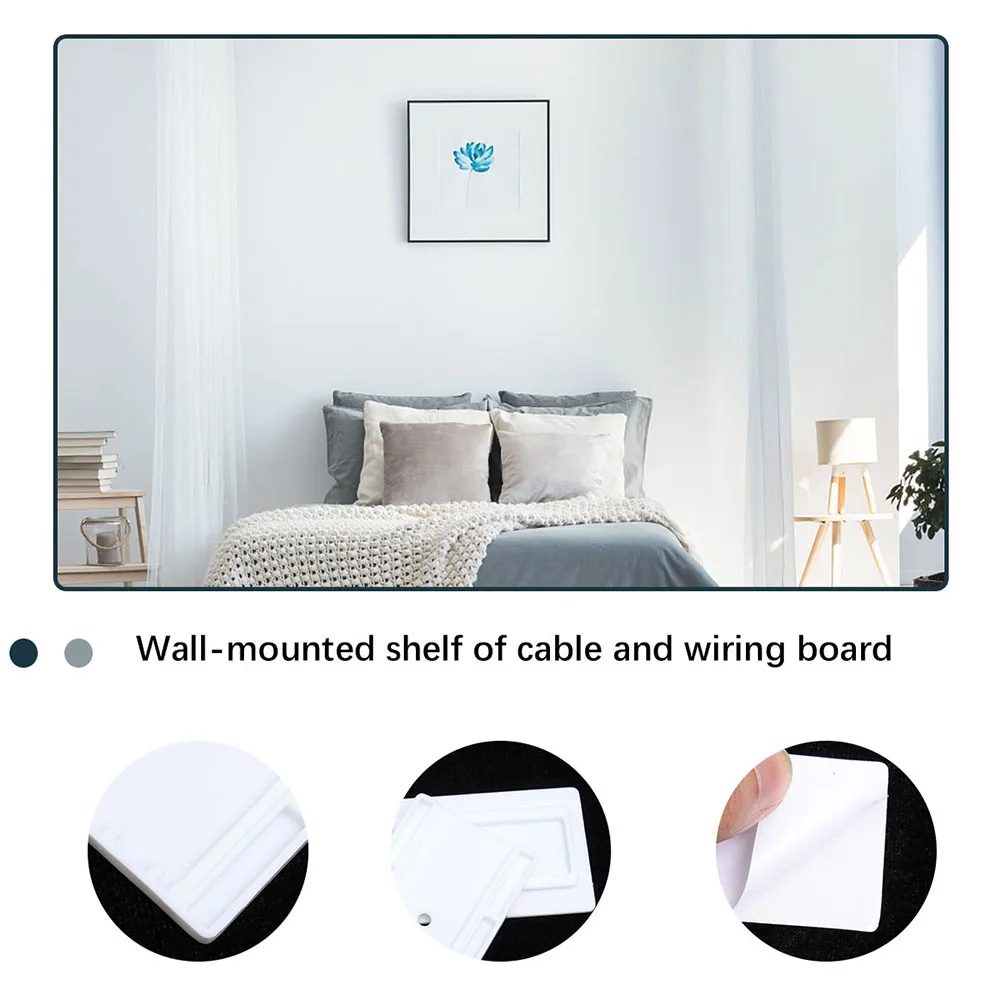 

6Pairs Wall Socket Hanger Power Strip Holder No Drill Needed Sticky Mount Cable Fixator for Home Office Organization