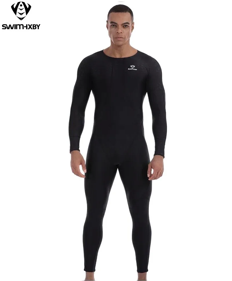

Мужской водонепроницаемый боди из акульей кожи с длинным рукавом, солнцезащитные гидрокостюмы, гидрокостюм, черный комбинезон554
