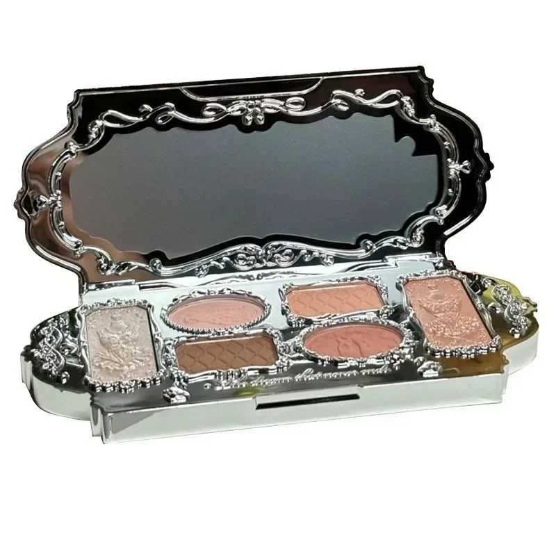 Flower Knows Swan Ballet Eyeshadow Palette Matte Fine Shimmer Pearl Face Palette 6 Colour Glitter Eye Shadow