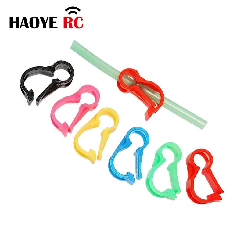 Haoye 10 Pcs ​Φ5 mm  Plastic Fuel Line Clamp/Hose Clamp/Filler Pipe Lock/Oil Stop Valve Oil Tank Accessories For RC Model Planes