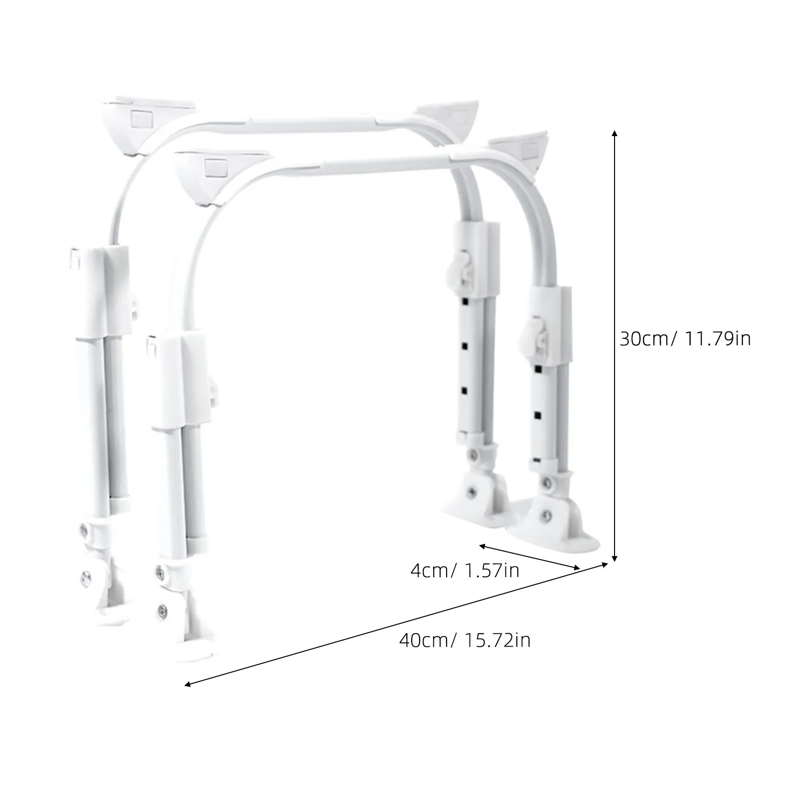 U Shaped Self Locking Folding Table Legs 1 Pair Iron Replacement Supports for Sofa Bed Laptop Desk