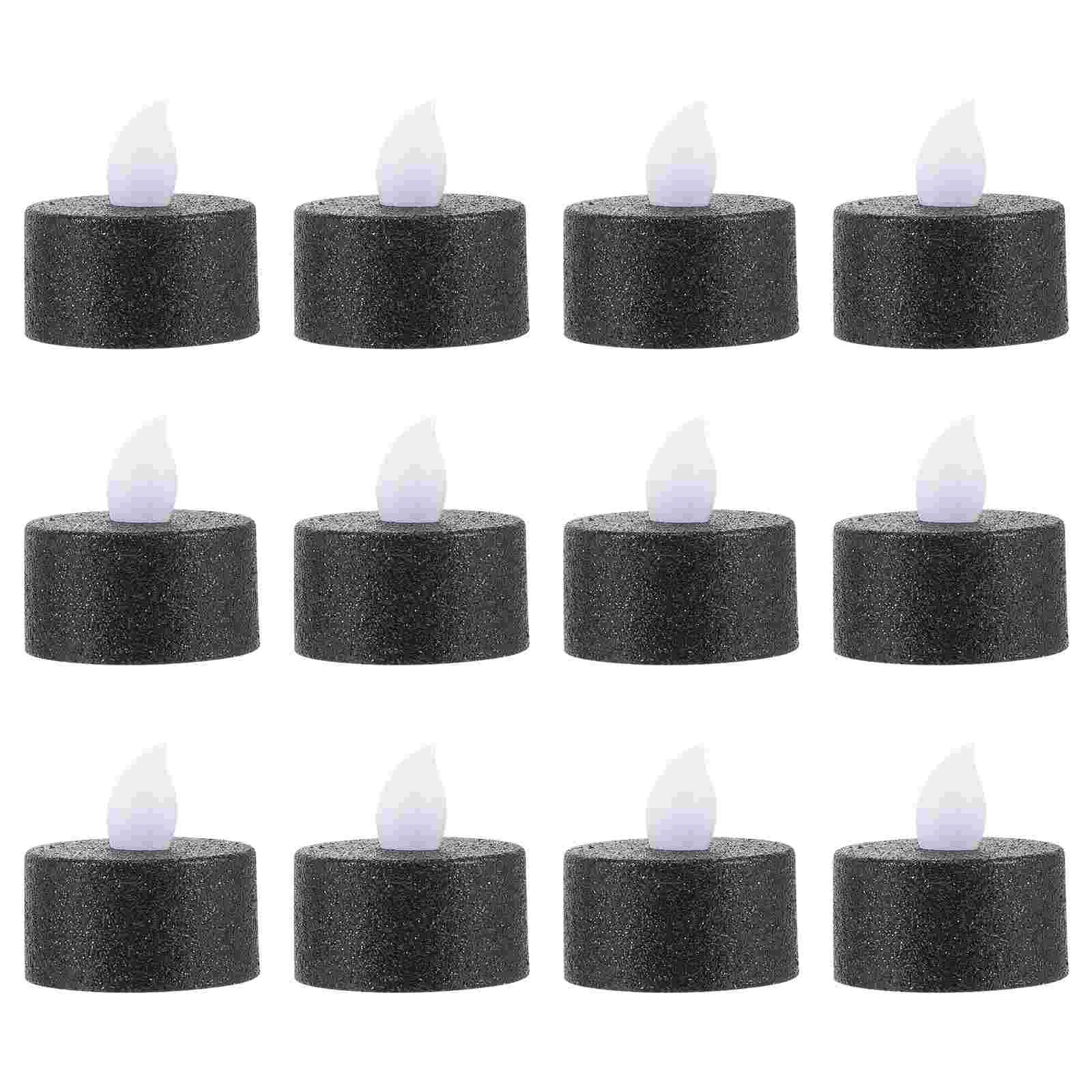 

12 Pcs Light Lights Flameless Tealight Candles Lamp LED Electric Operated Plastic