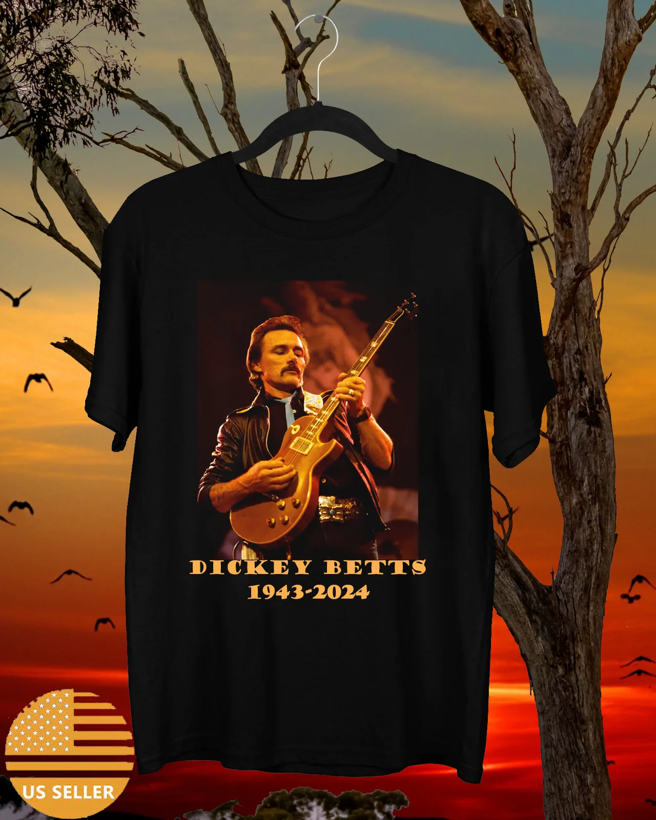 Dickey Betts 1943-2024 Thank You For The Memories T Shirt Full Size S-5XL BE2442