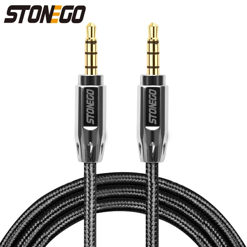 STONEGO Jack 3.5 Audio cable 3.5mm speaker cable iPhone 6 Samsung galaxy s8 Car headphone Xiaomi Audio jack 1m/2m