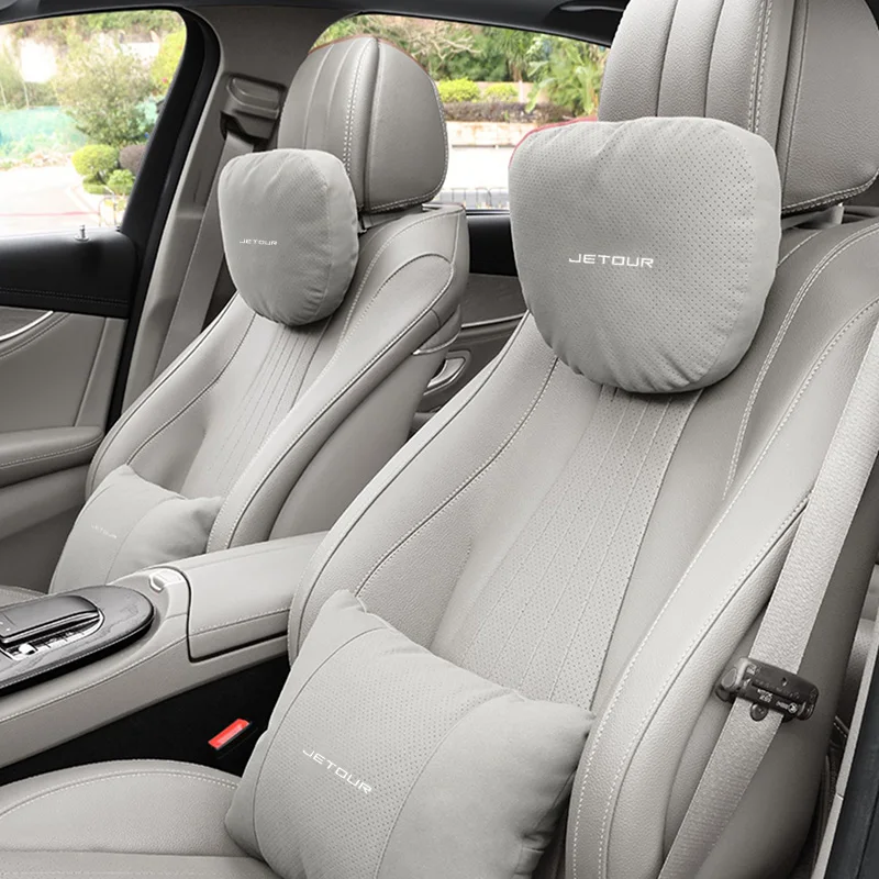 سيارة مسند الرأس الرقبة وسادة الخصر وسادة ل Jetour T2 T1 المسافر X70 DASHING X50 X90 X95 زائد L9 2025 مفتاح غطاء الملحقات