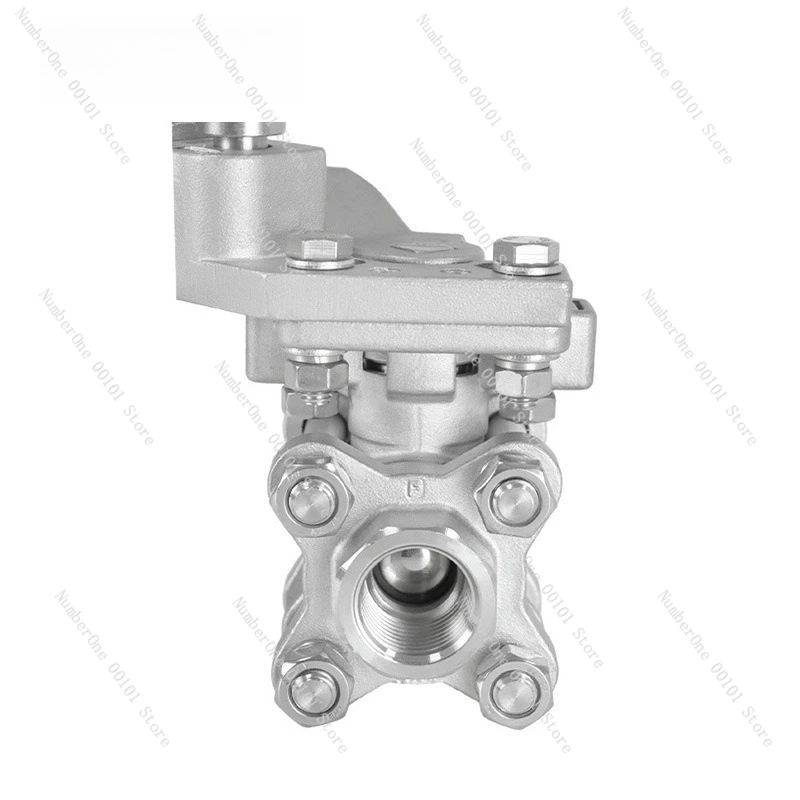 

304 Stainless Steel 3-Piece Flange Ball Valve with Spring Auto Return, V-Port Design Manufacturer Direct Supply