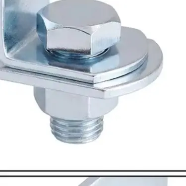 Galvanized Carbon Steel U Saddle Clamp For 10x10mm Square Tube Right Angle Connector Pipe Clamp Bracket For DIY Frame Rack