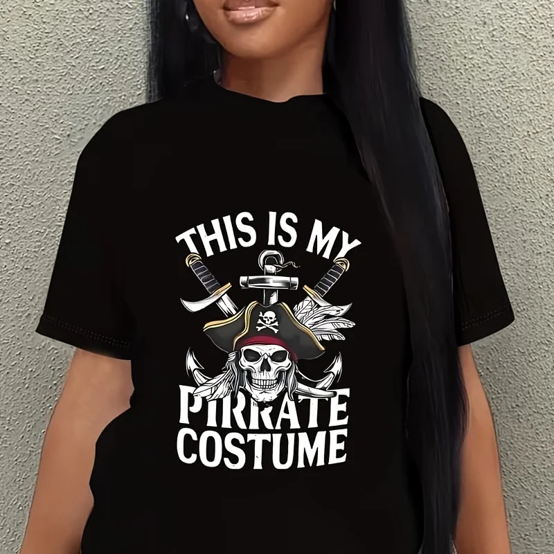 This Is My Pirate Costume Women's Plus Size T-Shirt 100% Cotton 220g