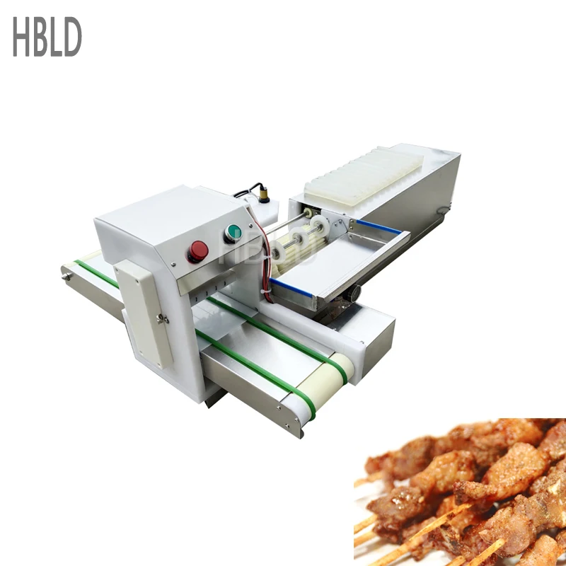 

Lamb Skewer Machine Pneumatic Stainless Steel Beef Pork Skewer Making Machine