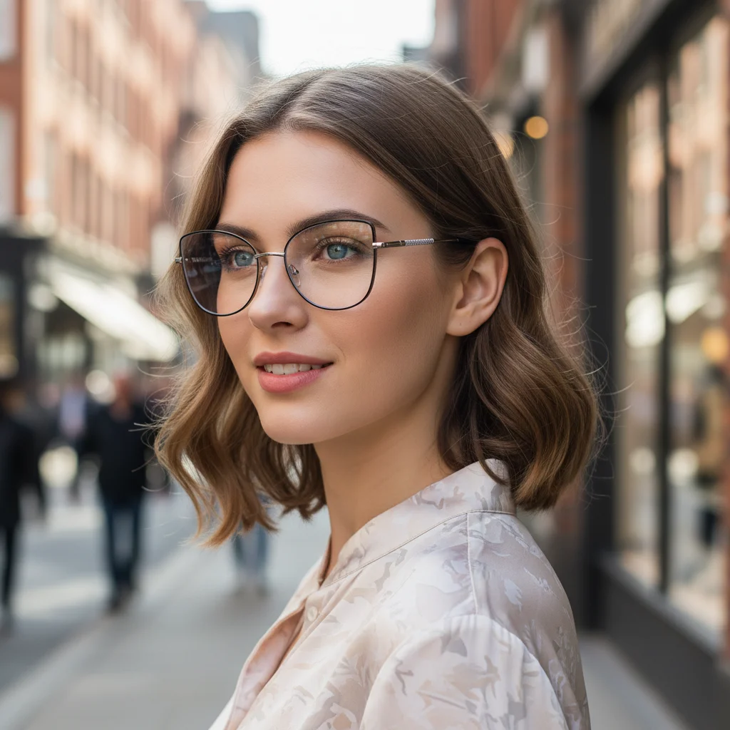 New Trendy Cat-eye Sunglasses Frame, Popular And Versatile Color-changing Lenses, For Driving Car Glasses2007X