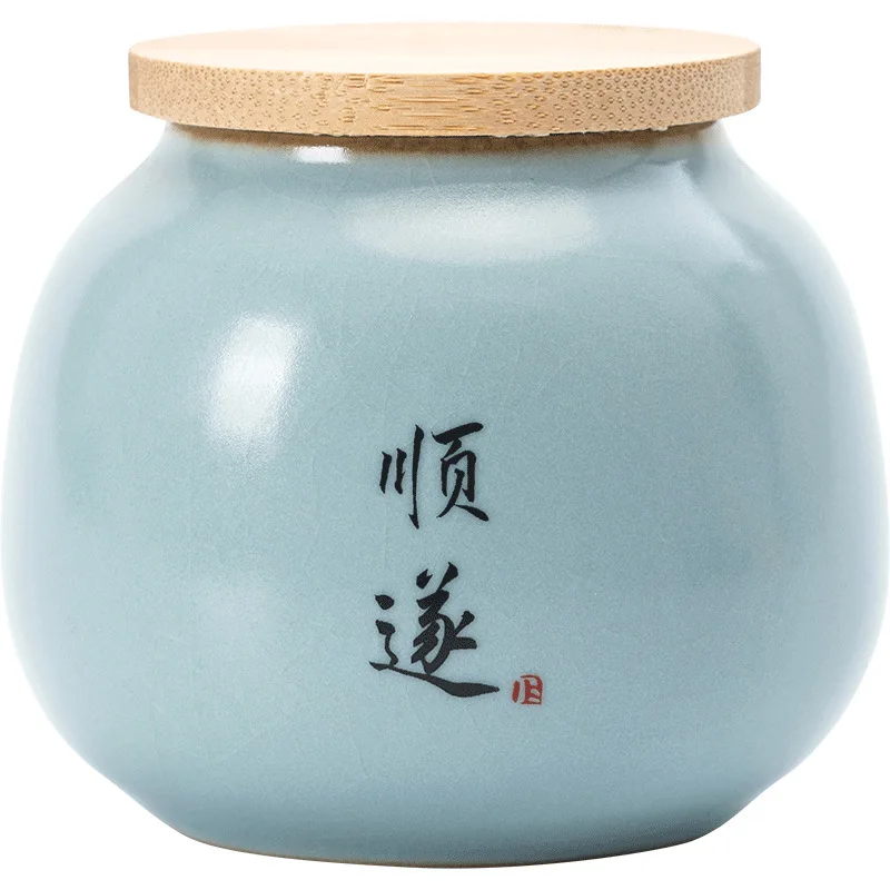 

Tea can ceramics, open and sealed jar, household awakening tea