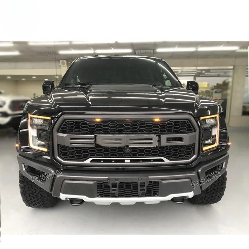 LED Raptor Style Grille para Ford F F-150 2009-2014, autopeças, logotipo