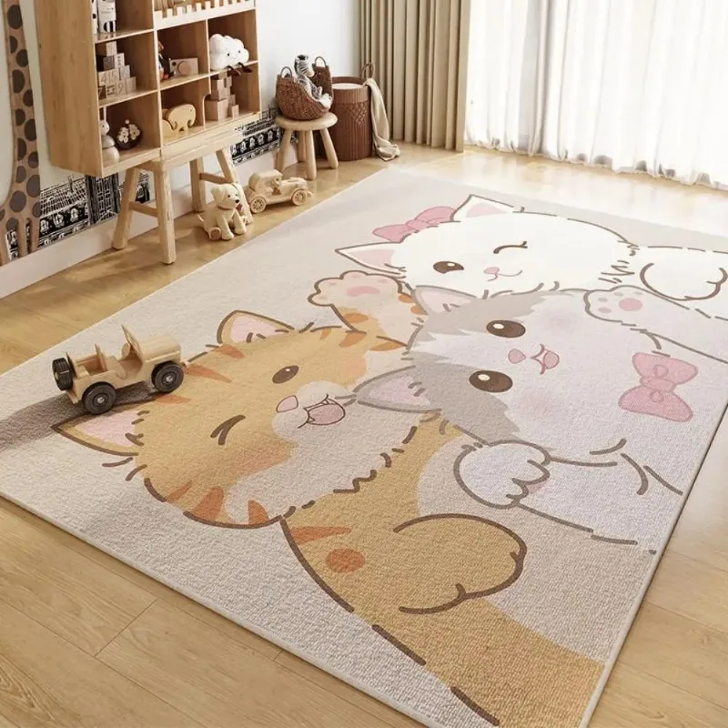 

Universe Rocket Carpet for Living Room Home Children's Soft Fluffy Crawling Mat Bathroom Anti-slip Kids Bedroom Large Decor Rugs