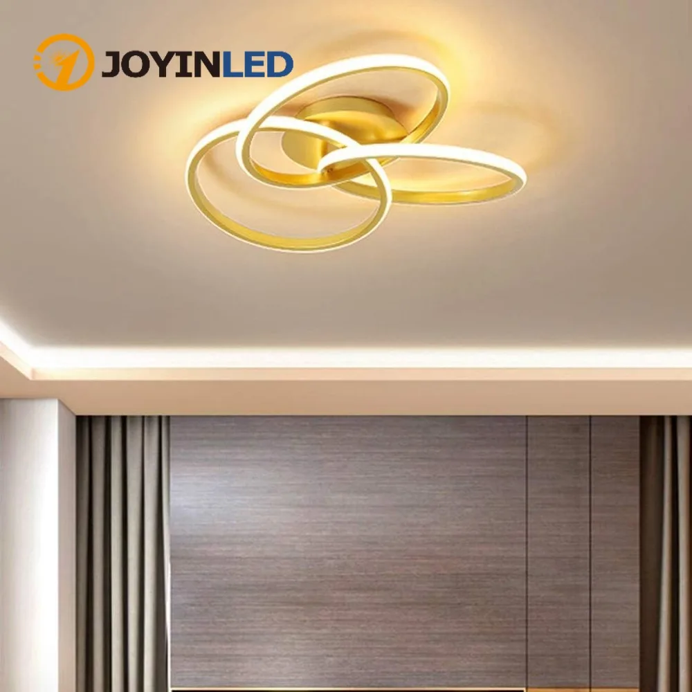 

42/52 см потолочные светильники заподлицо для гостиной, столовой, спальни, 3-кольцевая люстра с акриловым абажуром для прихожей, кухни, освещения