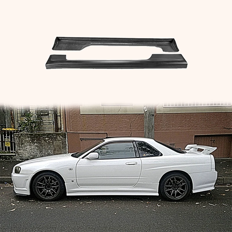 

Unpainted Fiber Glass Side Skirt Lip For Skyline R34 GTT ESB Style Body Parts