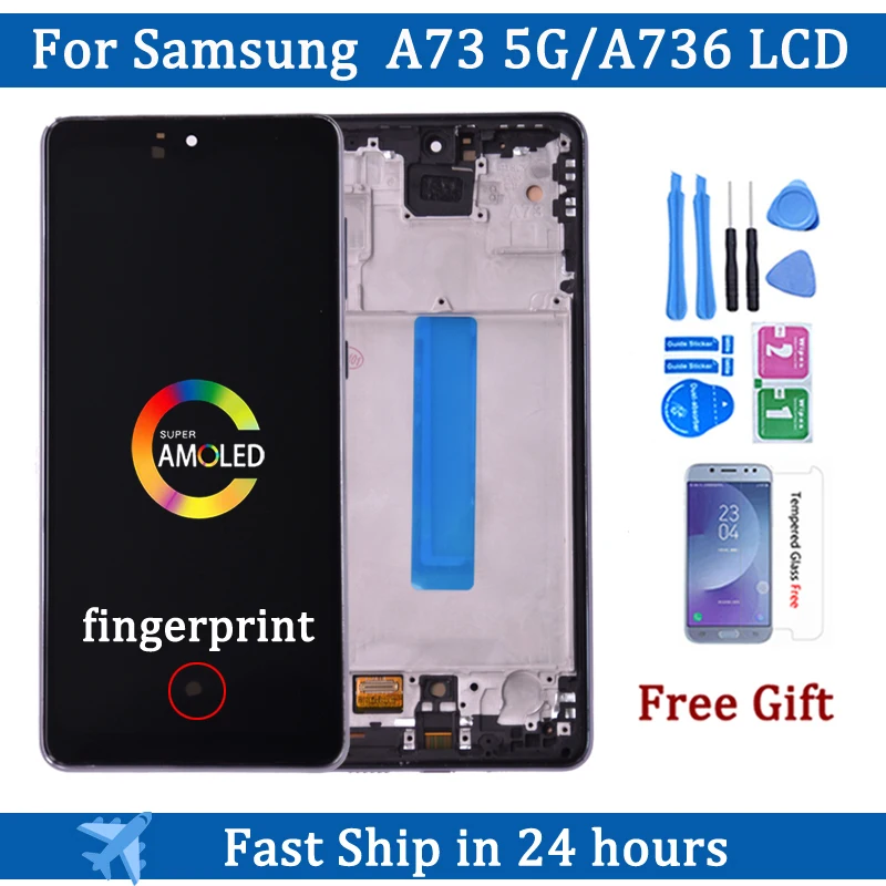 

Super AMOLED 6.7" For Samsung A73 5G A736 LCD Display Touch Screen Digitizer Assembly For SM-A736B SM-A736B/DS LCD Screen