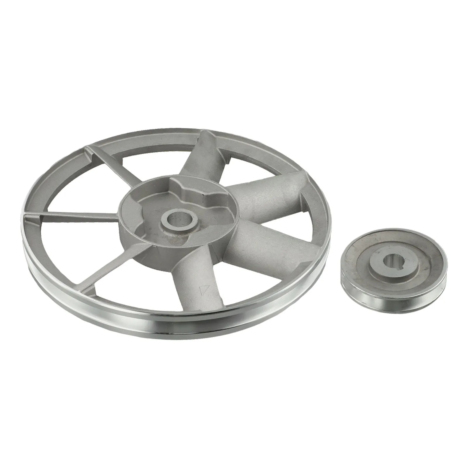 Flywheel Pulley and Matching Motor Pulley for Air Compressors A-Type Triangle Belt Use 265mm or 300mm Diameter