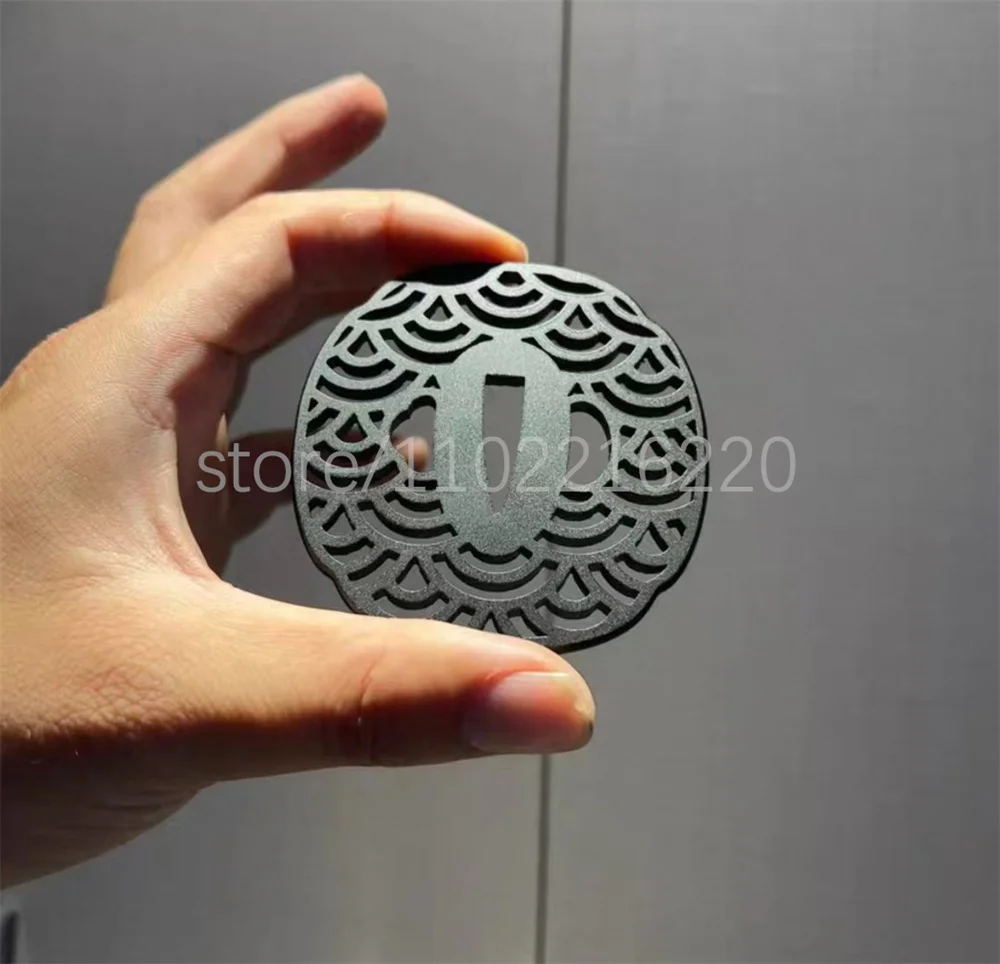 Nice Carving Tsuba Guard Handguard Steel Iron Material For Real Japanese Japan Samurai Katana Sword Fittings New Parts Accessory