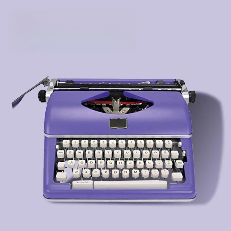 Mechanical Non-plug-in Metal Typewriter English Keyboard Works Normally, Vintage Artistic Gift, Limited Edition
