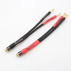 Kabel Audio HiFi 15cm żeński kabel RCA do 2 wtyczka bananowa głośnik wzmacniacz kabel Adapter bananowy do głośników