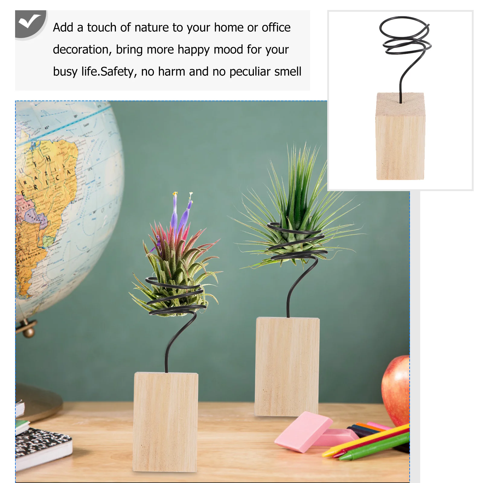 5-teiliger Luft-Ananas-Ständer, Pflanzenholzhalter, Rack, Display, Pflanzgefäß, Tischplatte, Desktop