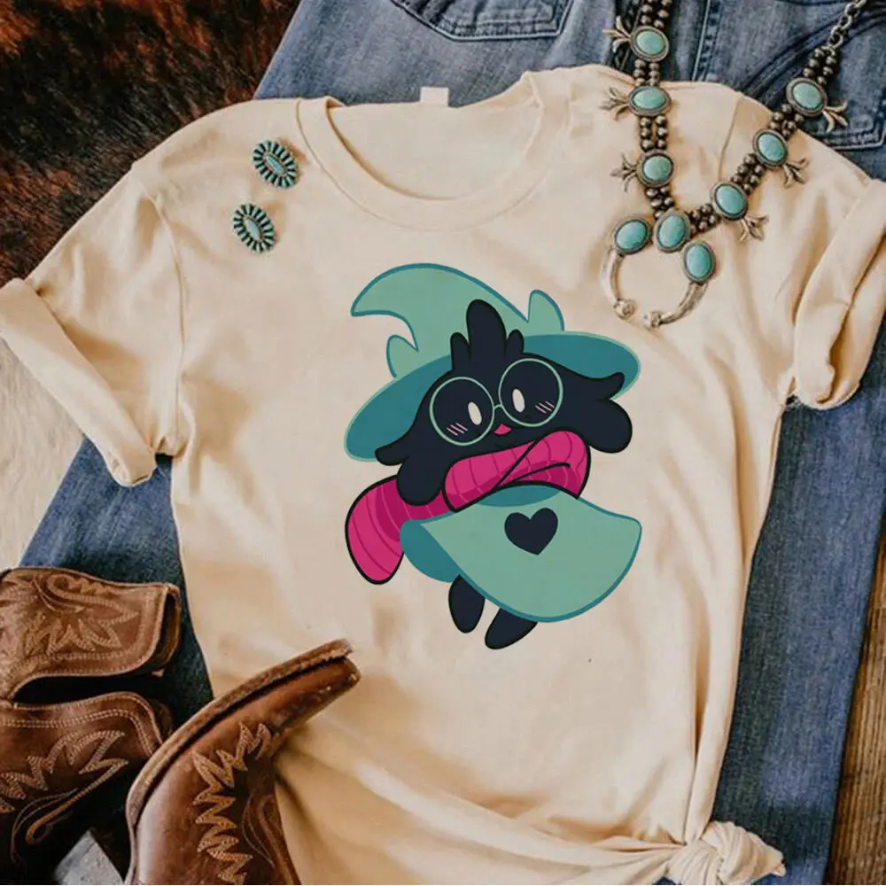 

Ralsei футболки женские Y2k уличная футболка 80-х годов аниме университет красочные ретро пастельные панк классические