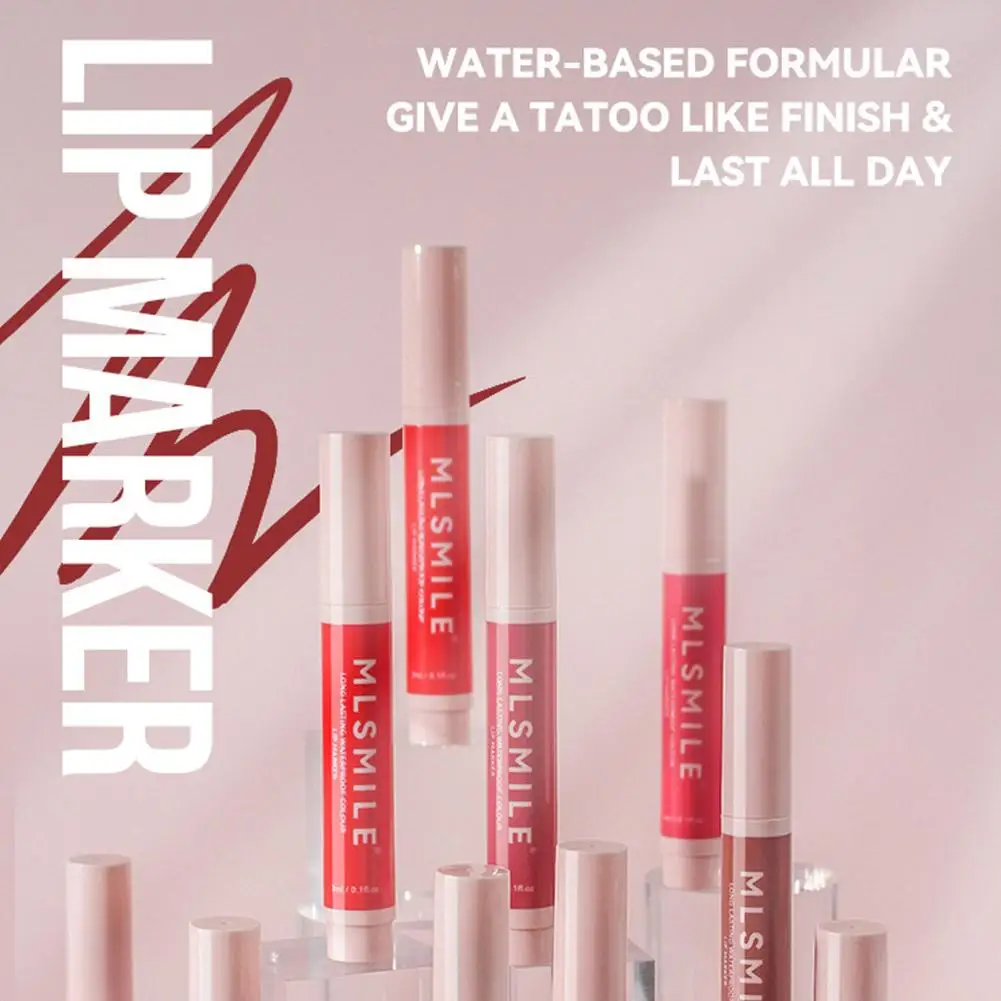 Lip Liner wasserdichter Lippen markierung stift pigmentierter Lippenstift Lippenstift schweiß fest feuchtigkeit spendend 4 Farben Make-up für Frauen