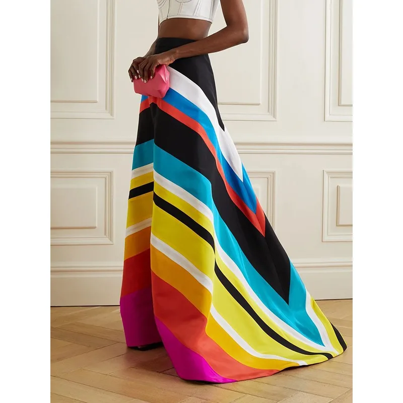 

Женская длинная юбка Tinaa с ярким принтом, новинка 2026 года, модная, художественная, с завышенной талией, элегантная, для выхода в свет, модель 170815