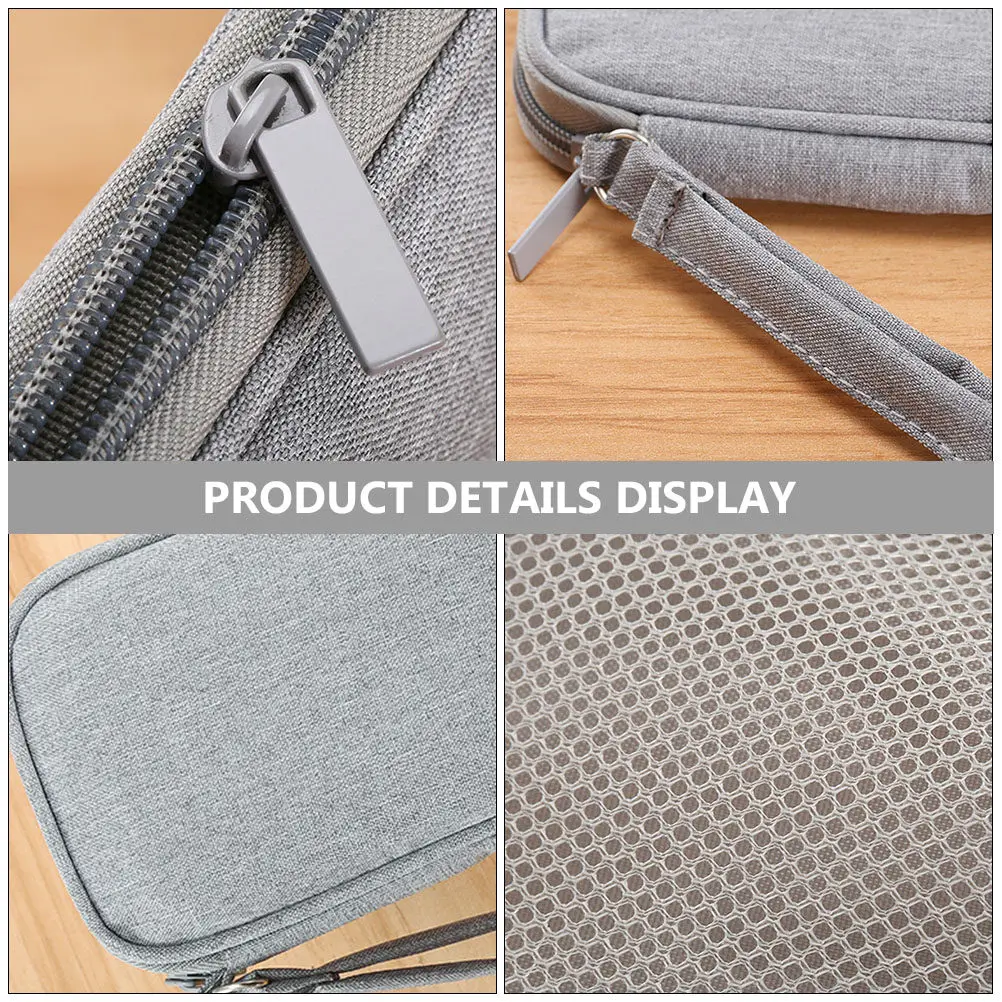 1Pcs Lightweight Digital Accessories Storage Bag Oxford Cloth Strong Binding Anti-Shake Design for Headphones Power Bank USB