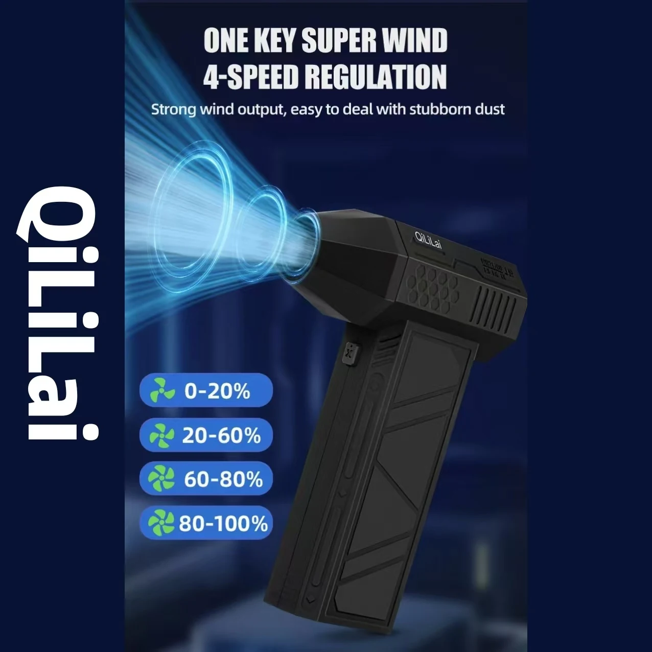 

QiLiLai Mini Turbo Violent Fan, электрическая воздушная тряпка, воздуходувка, ручной мини-турбореактивный вентилятор. Двигатель, 150 000 об/мин, для