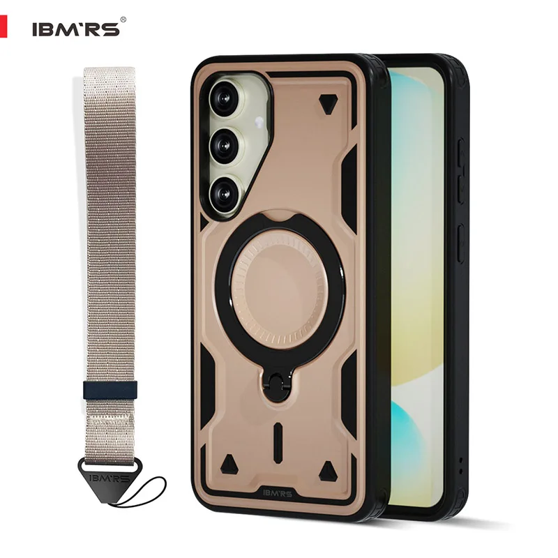 

for S23 FE S24 FE S25 FE Case with Magnetic Kickstand & Lanyard, Military Grade Shockproof Protective Cover Compatible