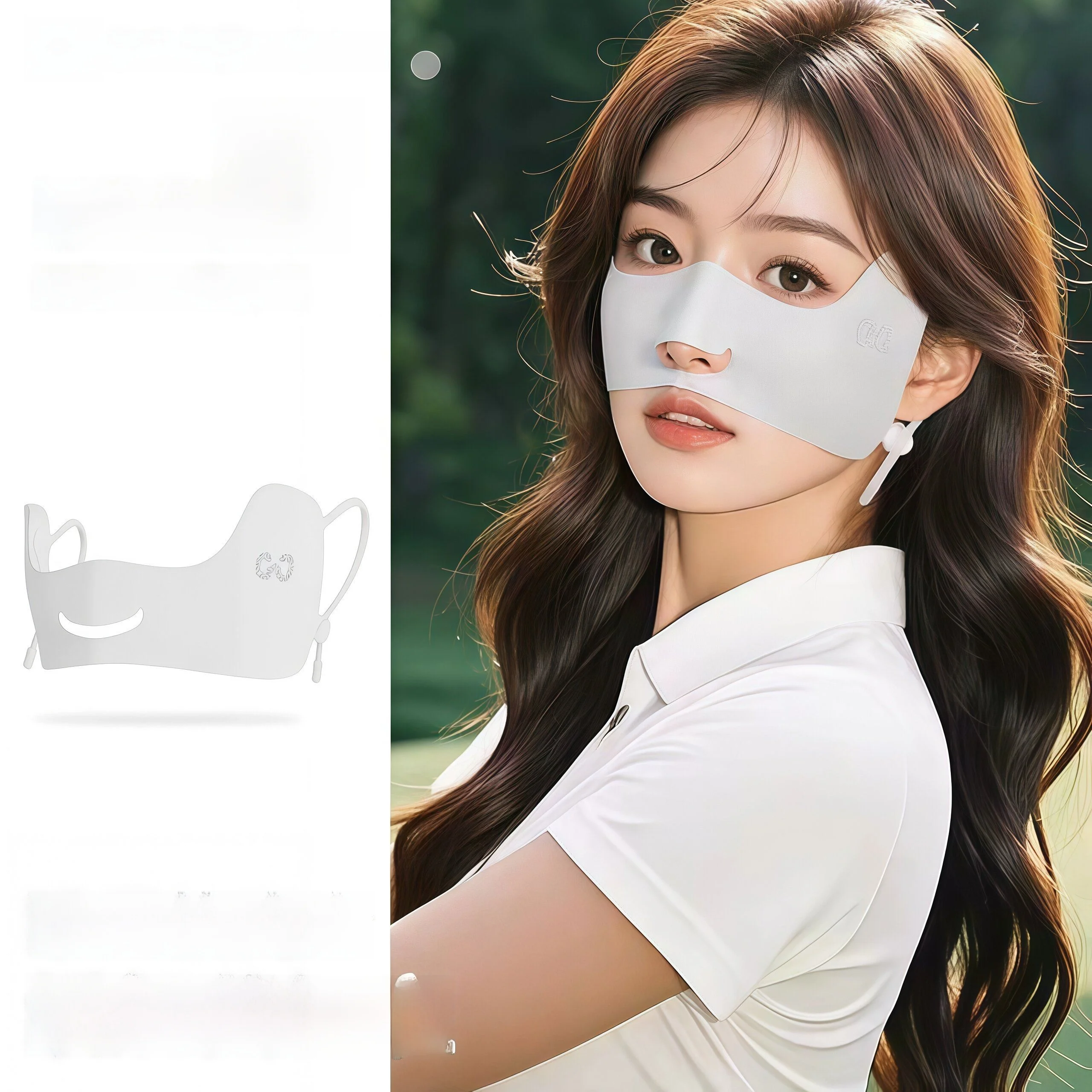 アウトドアスポーツ-uv保護フェイスマスク-女性用-通気性アイスシルク-ゴルフ専用マスク-韓国風耳掛けナイロン素材
