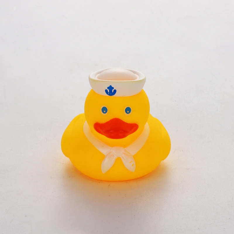 7PCS Rubber Race Fun Educational Musical for Children Squeaky Duck Bath Toys Big Yellow Duck Bathroom Water Bathing Toys