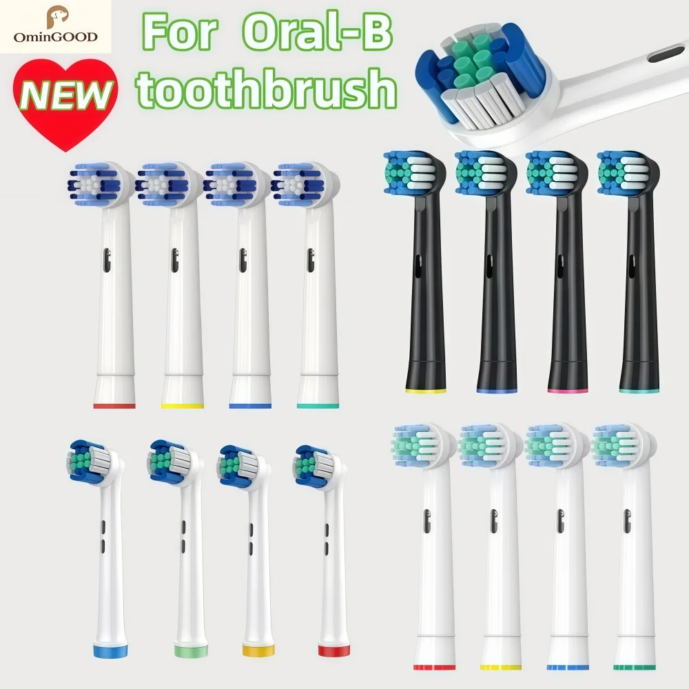 Cabeças de escova de dentes elétrica com cerdas dupont, 4-16 peças, clareamento dos dentes/limpeza diária/limpeza de precisão/cuidado suave dos dentes, função para oral b