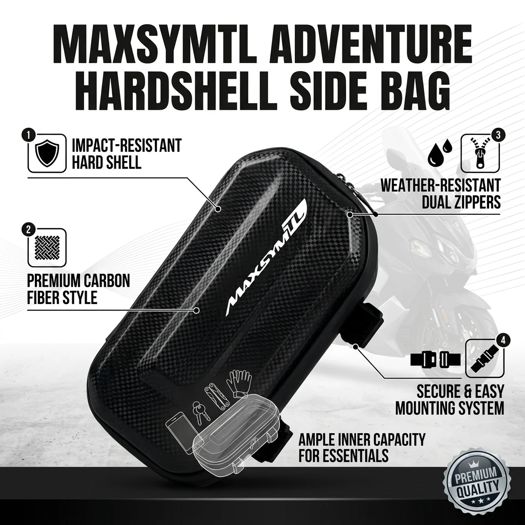 Easy To Clean Large Capacity EVA Motorcycle Saddle Bag Tool Bag With LOGO For SYM MAXSYM TL 500 TL500 MAXSYMTL500