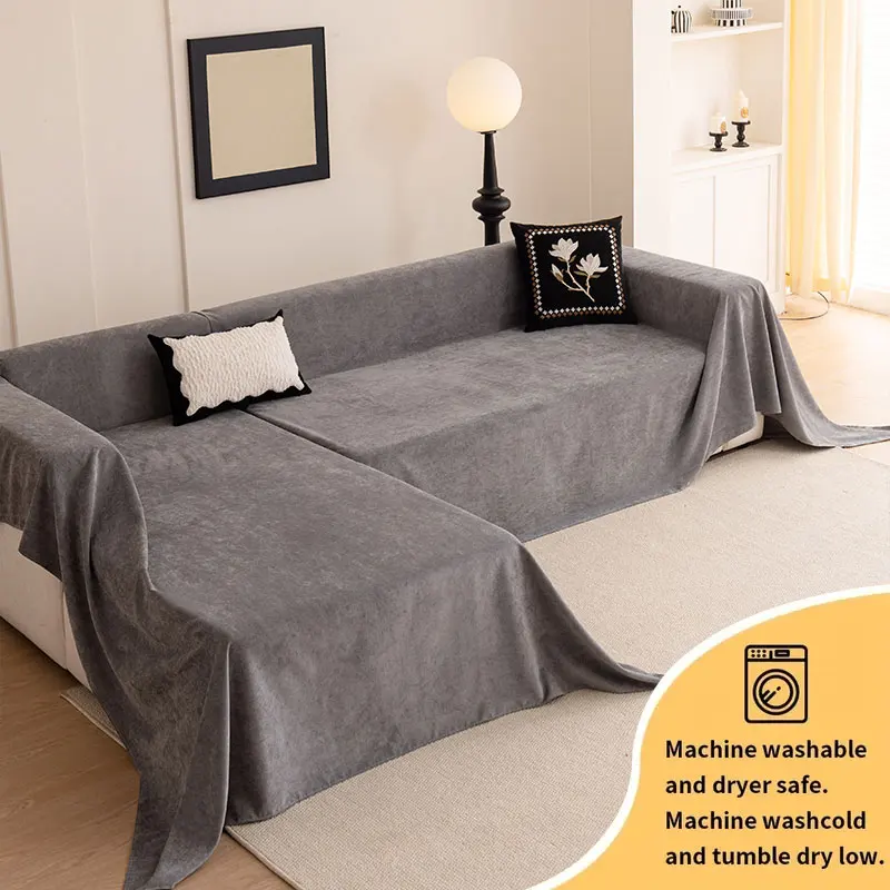 

2PC-Набор чехлов для дивана из однотонного шенилла подходит для всех сезонов и идеально подходит для подушек диванов в гостиной.