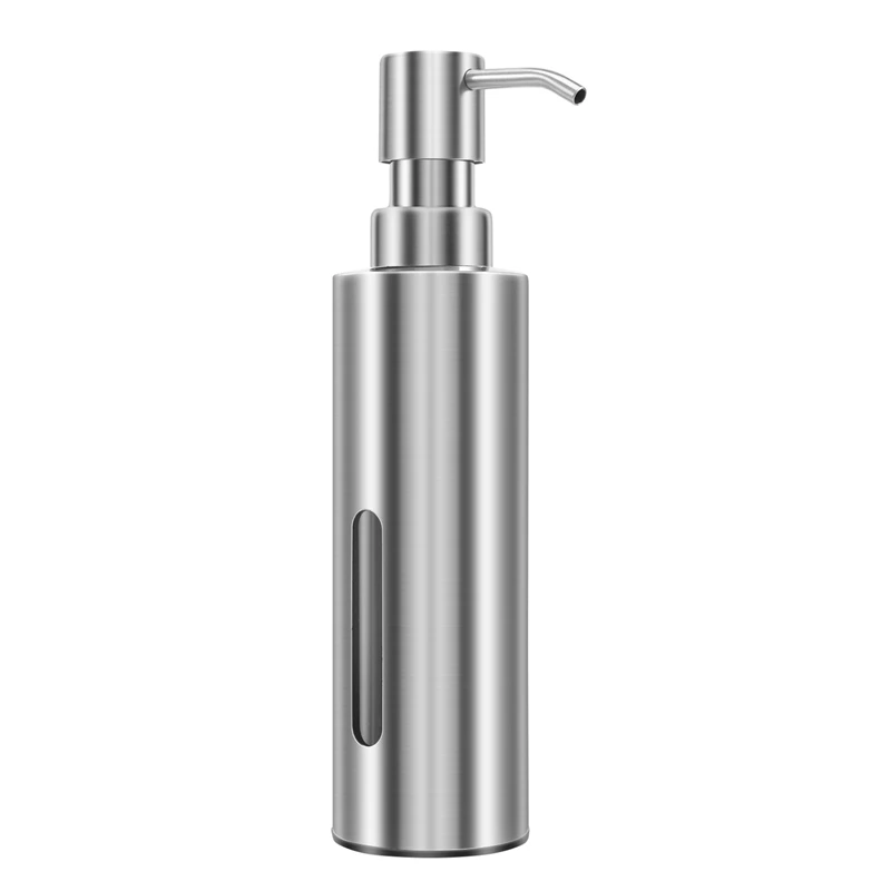 

Диспенсер для мыла для ванной комнаты, 7 унций, из нержавеющей стали, для кухни, нержавеющий