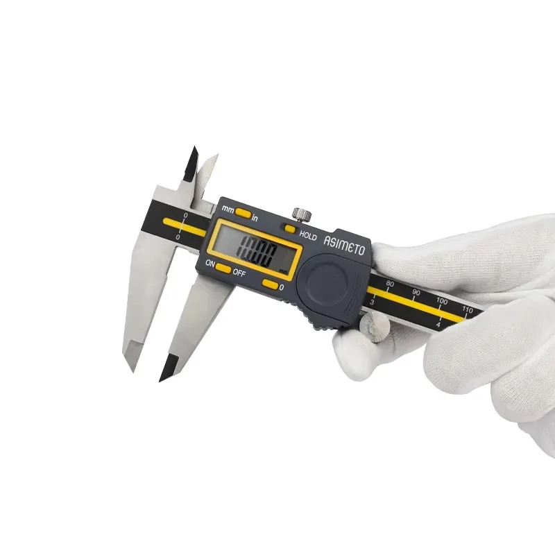 

Portable Waterproof Stainless Steel Digital Caliper 0-200mm High Precision Long Jaw Measuring Tool with 1-Year Warranty