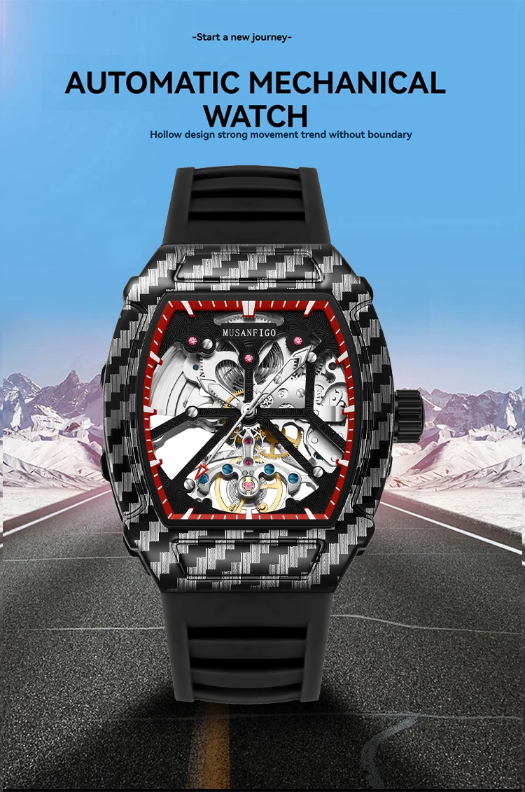 Fully Automatic Skeleton Mechanical Watch, Fashionable Personality, Luxury Hot Men's Watch, Casual Business Watch