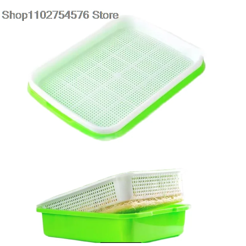 Sprouting Tray Double Layer Pea Mung Bean Peanut Wheat Hydroponic Sprout Plate Seedling Sprouter Cat Grass Soilless Planting Pot