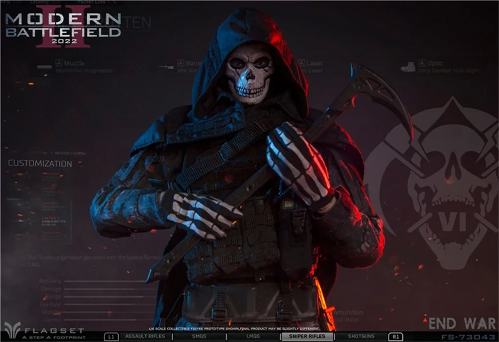 1/6e vlaggenset FS 73043 moderne soldaat oorlogsserie Ghost volledige set beweegbare actiefiguur ongeveer 12 "voor fans verzamelen ongeveer 12"