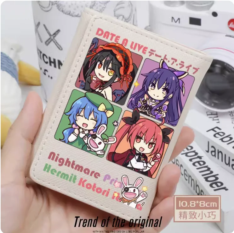 

Anime DATE A LIVE Kotori Itsuka Himekawa Yoshino Fashion Wallets PU Purse Card Coin Hasp Money Bag Cosplay Gift B002