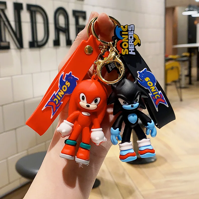 Cartoon Sonic  Car Keychain Couple Bag Pendant Decoration Small Gift Cute Variable Speed Sonic Key Ring Sonic Mouse Key Chain